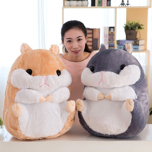 Almohada de Peluche de Coral con Diseño de Hámster, Manta de Doble Uso para Coche, Relleno de Algodón PP - Product Image 3