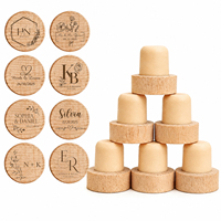 Bouchons de vin personnalisés, bouchons de vin gravés en forme de T, bouchons de bouteille en bois personnalisés pour mariage, pour bière et champagne