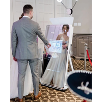 Photomaton portable à double écran tactile DSLR iPad, miroir selfie pour location de mariage, fêtes et événements