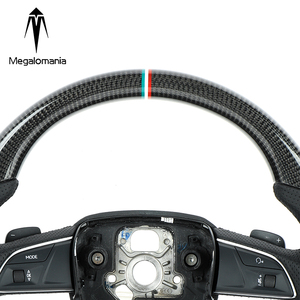 Compatible avec <span class=keywords><strong>Audi</strong></span> 2017 2018 2019 Q3 Q5 Q7 Q8 Volant de voiture en fibre de carbone avec LED - Product Image 6