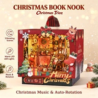 Kit de maison miniature DIY, kit de coin lecture, puzzle 3D en bois, maison de poupée miniature, kits de maison de poupée, jouet puzzle en bois