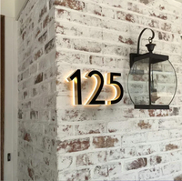Letrero Comercial Personalizado con Número de Casa, Letras Acrílicas 3D Retroiluminadas por LED, Transformador para Empresas, Hospitales, Tiendas, Edificios, Publicidad