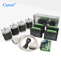 Kit CNC de 4 Ejes, Motor Paso a Paso NEMA23 + Controlador de Motor + Fuente de Alimentación Conmutada