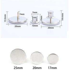 Bouton magnétique de <span class=keywords><strong>rideau</strong></span> anti-fuite de lumière, vente en gros, 17mm, 20mm, 25mm - Product Image 5