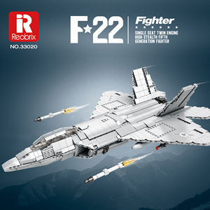 Reobrix 33020 F22 Jet Aircraft <span class=keywords><strong>Fighter</strong></span> Modèle Blocs de construction Ensemble de jouets de construction - Product Image 2