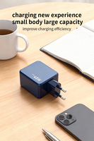 NIUBAILE Chargeur rapide GaN 45W PD3.0/QC2.0/FCP 2x ports Type-C Emballage écologique pliable ignifuge