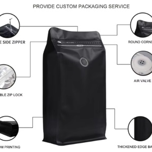 Sacs d'emballage en papier kraft de haute qualité avec logo personnalisé, 250g/500g/1kg, avec fermeture éclair et valve, pour café, thé et autres aliments - Product Image 6