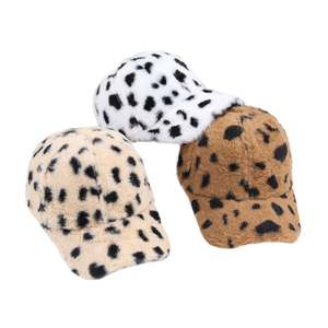 Nuevas Gorras de Béisbol de Invierno para Mujer al por Mayor, 10 Estilos Disponibles, Gorra de Béisbol con Estampado de Cebra, Leopardo, Tie Dye y Piel Sintética - Product Image 1