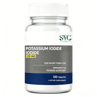 OEM ODM SYC Iodure de potassium 130 mg Complément alimentaire naturel pour la thyroïde et le renforcement immunitaire, comprimés pour adultes 120