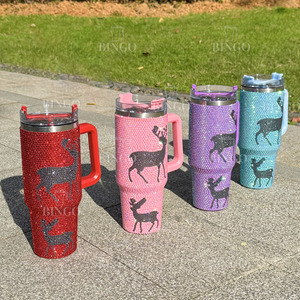 Tasse <span class=keywords><strong>de</strong></span> <span class=keywords><strong>Noël</strong></span> 40oz gobelet avec poignée et paille gobelet en strass 40oz gobelet en acier inoxydable cadeau père <span class=keywords><strong>noël</strong></span> - Product Image 6