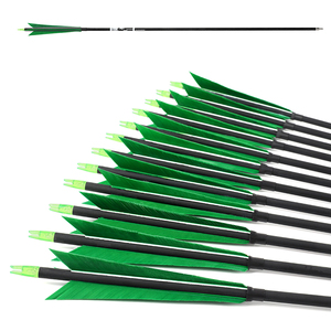 PG1ARCHERY Flèches en carbone de 30 pouces 5.8 "Feather Fletching avec points de champ amovibles Flèche d'entraînement de tir à l'<span class=keywords><strong>arc</strong></span> pour poulies - Product Image 5