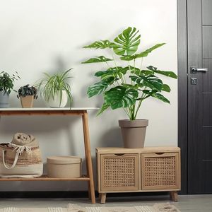 Palmera Tropical Grande Monstera Artificial Planta Sintética <span class=keywords><strong>para</strong></span> <span class=keywords><strong>Interior</strong></span> y Exterior Decoración de Hogar Oficina Jardín Maceta de Plástico - Product Image 6