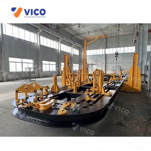 Sửa chữa khung xe tải băng ghế dự bị với kéo thẳng tháp 25t Công suất sửa chữa gỉ nứt khung trên một chiếc xe tải