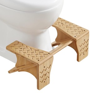 Tabouret de toilette pliable en bois Songmics avec surface texturée pour la sécurité dans la salle de bain - Product Image 5