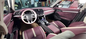 Kit <span class=keywords><strong>de</strong></span> Reequipamiento Interior <span class=keywords><strong>de</strong></span> Lujo en Alcántara Morado Beige para Honda, Panel <span class=keywords><strong>de</strong></span> Control Tapizado en Cuero, Revestimiento <span class=keywords><strong>de</strong></span> Puerta, Mejora del Interior del Vehículo - Product Image 5
