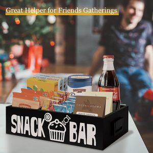 Boîte à goûter et organisateur de plateaux en bois avec grande capacité de rangement réglable pour comptoir - Product Image 2