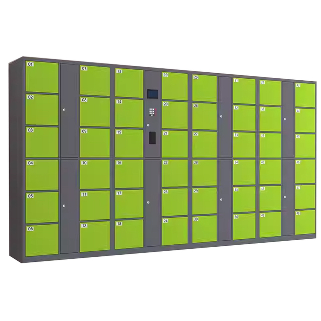 Smart Modern Steel Luggage and Parcel Lockers with Facial Recognition Fingerprint Access Electronic Lock System Waterproof