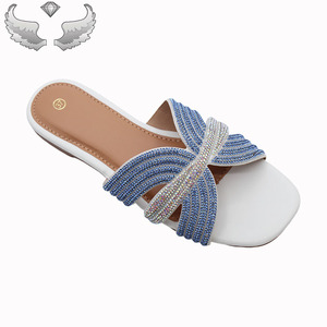 High-quality Design Casual Woven Sequin <b>Outdoor</b> Rhinestones Wholesale Lightweight Low MOQ for Trial Womens Sandals and <b>slippers</b> - Product Image 2
