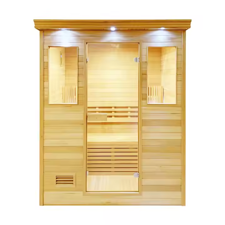 New Arrival Hot Sale Health Care Steam Poland in Traditional 6-Person Outdoor Sauna Room Square Sauna