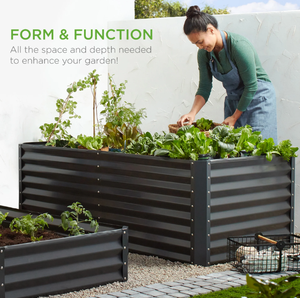 6x3x2ft Outdoor Metal <strong>Raised</strong> Garden <strong>Bed</strong> Easy Assembly Duty Metal <strong>Frame</strong> <strong>for</strong> Vegetables Flowers Herbs Customizable OEM Features - Product Image 6