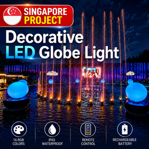 COOLQING IP65 - Lámpara Decorativa LED RGB de 16 Colores, Resistente al Agua, Duradera, con Control Remoto de 2000 mAh, para Discotecas, Hoteles y Eventos - Product Image 1