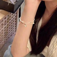 Gelang Daun Ginkgo Berlapis Ganda Perak Sterling 925 FY-SL321 untuk Wanita, Aksesori Mewah Gaya Baru 2025, Potongan Princess, Hadiah