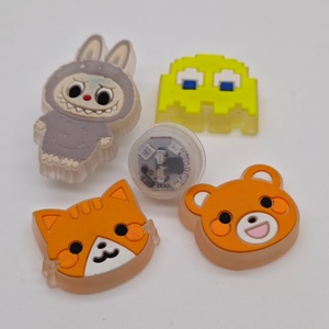LED Cartoon Shoe <strong>Lights</strong> PVC Clogs Charms with Push Button On/Off Switch Anti-Shake Power Saving Men's Summer Accessories - Product Image 2