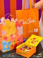 Boîte de papier de boulangerie imprimée personnalisée à prix d'usine pour gâteau beignet tarte aux œufs pour biscuits et pâtisserie emballage cadeau alimentaire