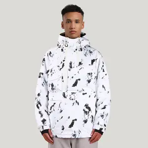 Custom Winter Windproof Waterproof Snowboard Ski Snow Wear Jacket With Hoodie Multi-Pocket Outdoor Snowboard Jacket Gortex