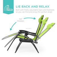 Chaise longue zéro gravité réglable avec cadre en acier inoxydable, porte-gobelet, pliable, pour l'extérieur et les voyages