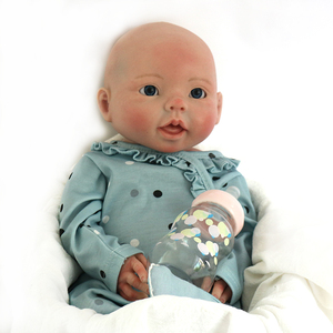 Poupée bébé reborn en silicone pleine grandeur de 46 cm, adorable, jouet doux pour filles, mini jouet qui boit du lait pour enfants - Product Image 3