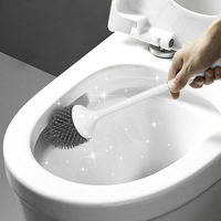 Brosse électrique pour cuvette de toilette Brosse en silicone automatique électrique Uv pour toilette Ensemble de support pour salle de bain