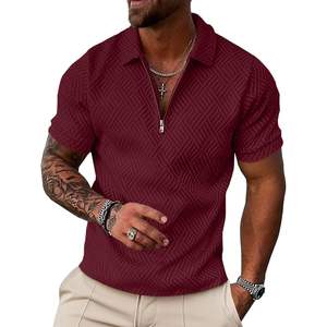 Polo Personalizado para Hombre con Cierre, Manga Corta, Tejido Transpirable, Color Sólido, Estilo Casual para Golf - Product Image 6