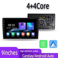 Autoradio 9 pouces 2 Din avec Carplay sans fil, Android Auto, navigation GPS, lecteur multimédia, Bluetooth, WiFi, FM, RDS, radio universelle