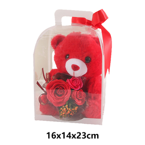 Di buona qualità farcito orsacchiotto rosa Bouquet <span class=keywords><strong>peluche</strong></span> di <span class=keywords><strong>san</strong></span> <span class=keywords><strong>valentino</strong></span> carino orsacchiotto di <span class=keywords><strong>peluche</strong></span> con Bouquet di fiori - Product Image 2