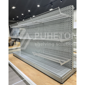 Giá để hàng siêu thị hai mặt kiểu Tegometall châu Âu, kệ kim loại có ngăn kéo ở dưới - Product Image 2