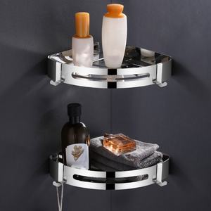 Estante de Almacenamiento Esquinero para Baño, de Acero Inoxidable 304, Montado en la Pared, Acabado Pulido, Diseño Plegable y Ajustable, Garantía de 3 Años - Product Image 6