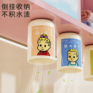 Magnetic Mouthwash Cup Cartoon Design Double Wall Upside Down Hanging For Home Use - Product Image 4