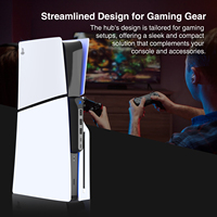 Honcam 5 ports USB supplémentaires Hub Slim Console 3 USB-A 2 USB-C Extender Accessoires pour Playstation 5 Slim