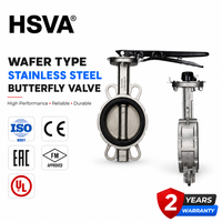 Vanne papillon électrique Radiant DN150 en acier inoxydable de type Wafer pour milieux agressifs, disponible en version OEM