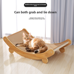 Lit grattoir <span class=keywords><strong>pour</strong></span> <span class=keywords><strong>chat</strong></span> en sisal, mobilier d'intérieur de luxe <span class=keywords><strong>pour</strong></span> animaux de compagnie, chaise <span class=keywords><strong>pour</strong></span> <span class=keywords><strong>chat</strong></span> en bois massif, grand tapis <span class=keywords><strong>à</strong></span> gratter, carton de luxe écologique - Product Image 2
