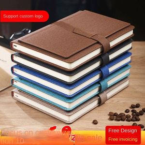 Exquisite A5 Hardcover Business Notebook Multi-Function Storage Card Bag Artistic Customizable College <b>Journal</b> Students Leather - Product Image 4