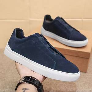 Chaussures en cuir décontractées en cuir de vachette, style coréen, tendance mode masculine, dotées d'une semelle épaisse et robuste qui offre une adhérence remarquable et - Product Image 4