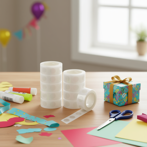 BAGLEADER Ruban adhésif transparent à points simple face en BOPP, adhésif acrylique, largeur 45-144 mm, pour bricolage, artisanat, emballage de mariage et de fête - Product Image 2