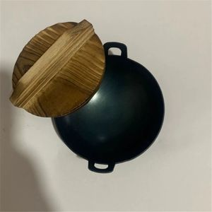 Mini herramienta de cocina, olla, sartén, <span class=keywords><strong>Wok</strong></span> de hierro con tapa de madera, cuchillo, pala, cuchara y estufa de calefacción, juego de Mini fabricante de alimentos <span class=keywords><strong>Real</strong></span> - Product Image 2