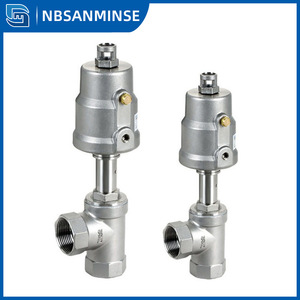 Vanne à siège incliné en acier inoxydable King 316, vanne de régulation pneumatique, contrôle de débit haute température 200°C pour air, eau, huile, vapeur - Product Image 3