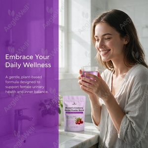 AegleWell Mélange de poudre d'herbes de canneberge pour femmes, complément alimentaire naturel à base de plantes avec D-Mannose, <span class=keywords><strong>Uva</strong></span> <span class=keywords><strong>Ursi</strong></span>, <span class=keywords><strong>complexe</strong></span> botanique en poudre - Product Image 3