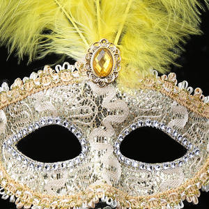 Маскарадная маска из перьев, Венецианский костюм, Рождественская вечеринка, маска для Хэллоуина - Product Image 4