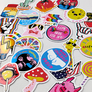 Impresión de fábrica, vinilo de PVC impermeable, pegatinas personalizadas, etiqueta adhesiva, diseño de logotipo, pegatina troquelada a prueba de UV - Product Image 6