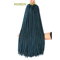 Extensions de cheveux en dreadlocks douces de 18 pouces, 100 g, 24 mèches, faux locs, cheveux pour tresses au crochet